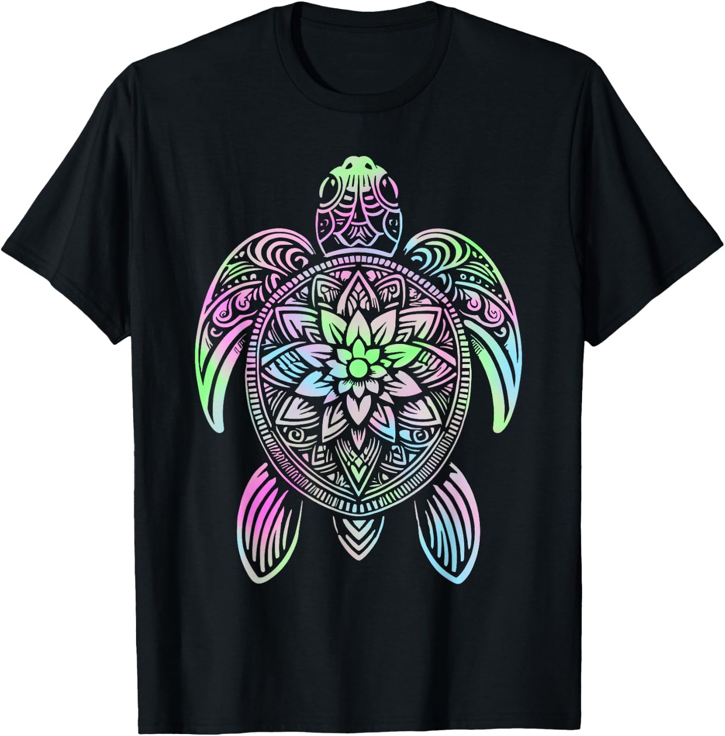 Hawaiian Tie Dye Sea Turtle T-Shirt - T-Shirt | Black