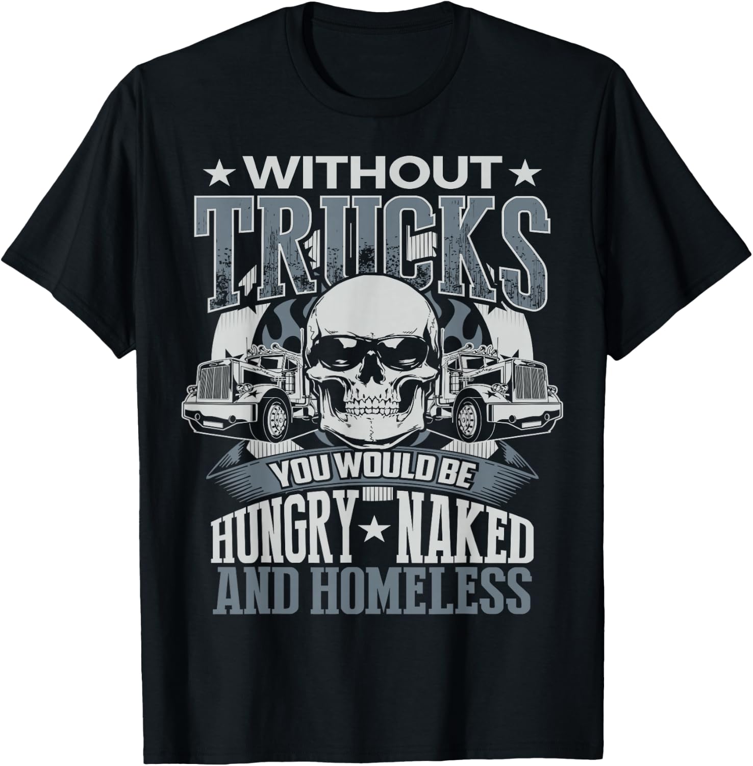 Novelty Truckers Truck Driver Funny T Shirt gift T-Shirt - T-Shirt | Black