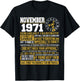 November Birthday Gifts - Born November Scorpio 1971 Funny T-Shirt - T-Shirt | Black