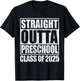 Preschool Graduation Shirt For Boys Straight Outta Preschool T-Shirt - T-Shirt | Black