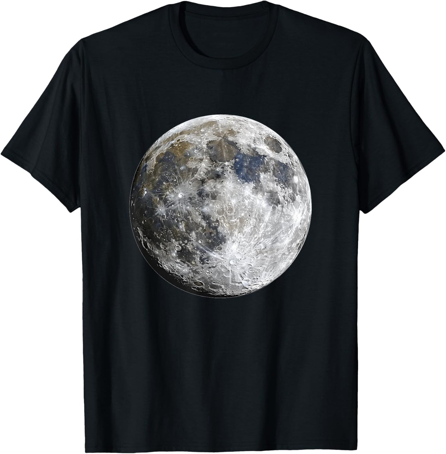 Full Moon Space Science T-Shirt - T-Shirt | Black