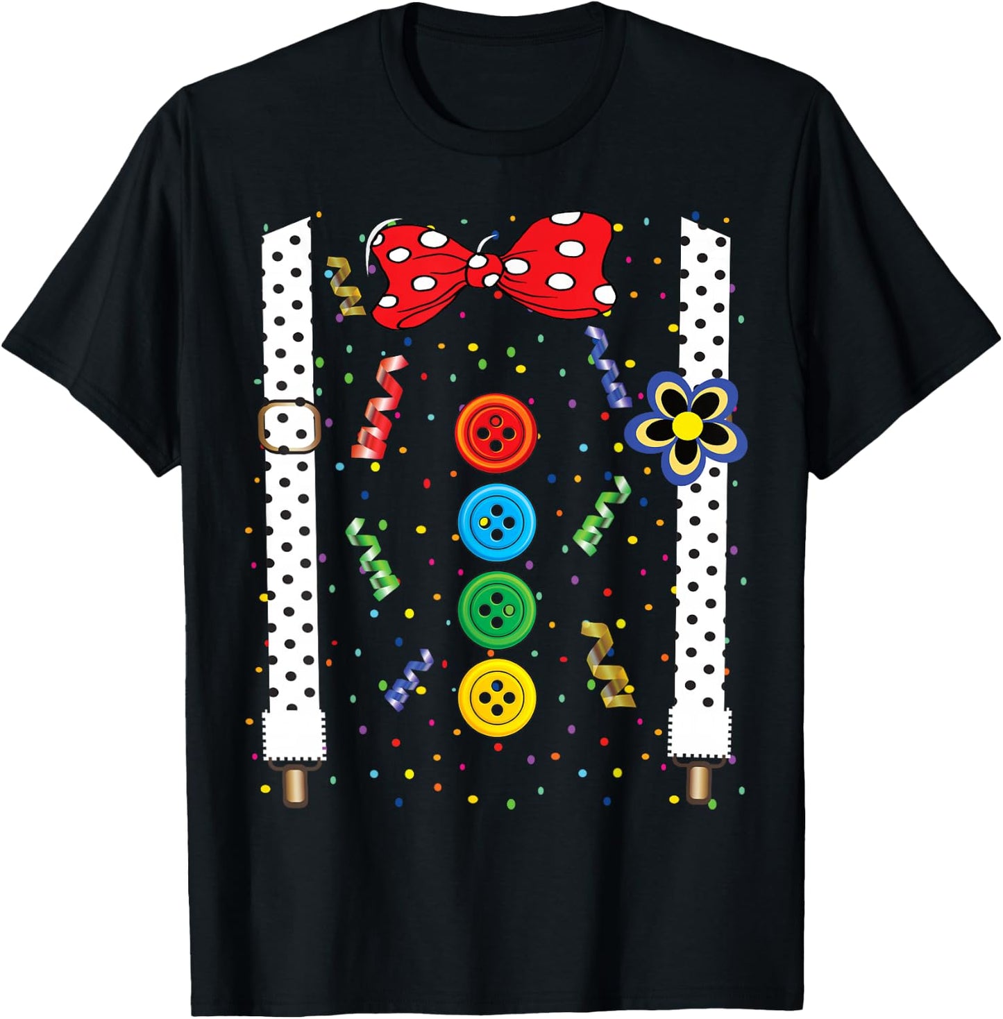 Carnival Clown Face Circus Costume Kids Men Women Carnivals T-Shirt - T-Shirt | Black