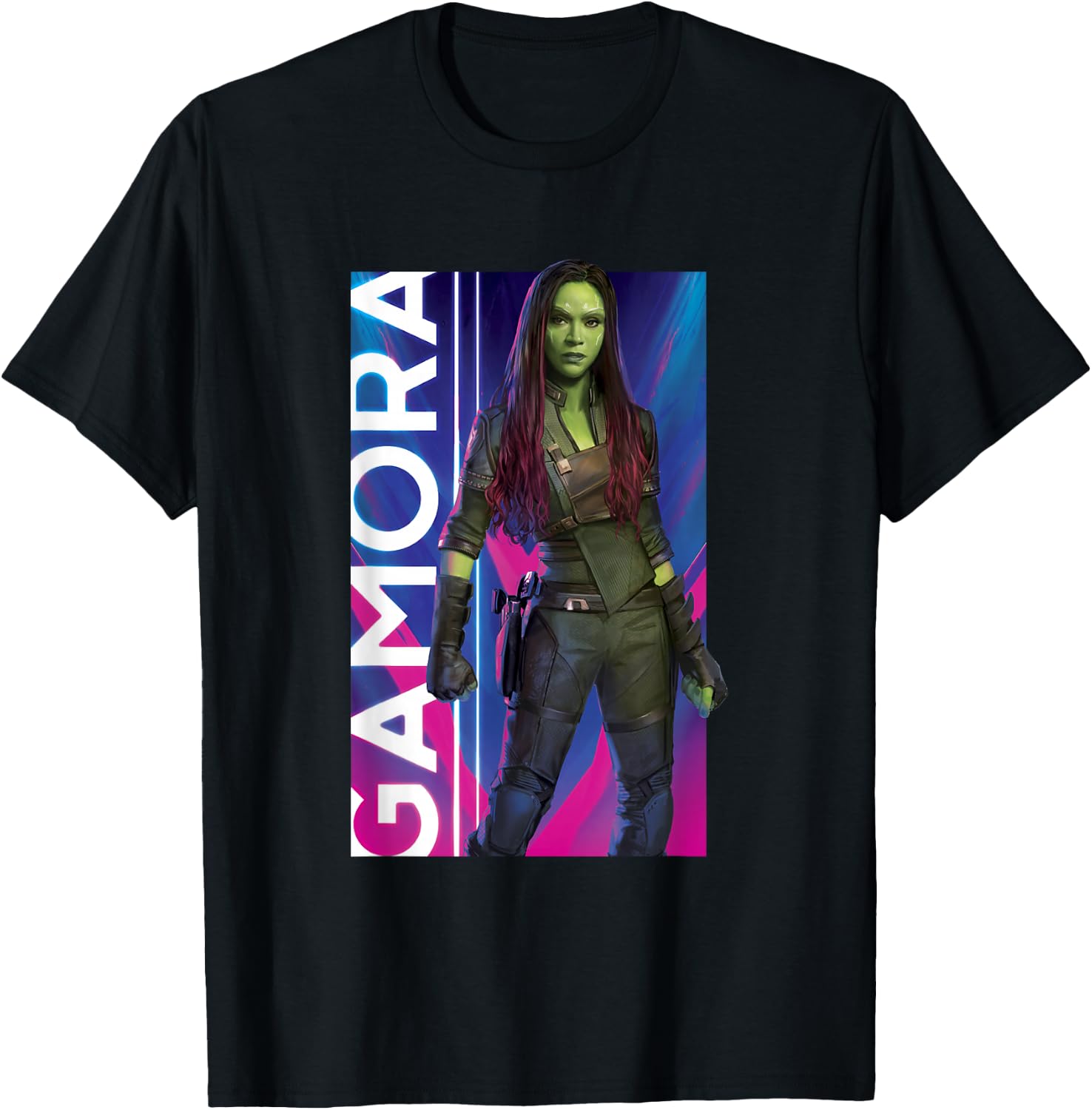 Marvel Guardians of The Galaxy Vol. 3 Vintage Gamora Panel T-Shirt - T-Shirt | Black
