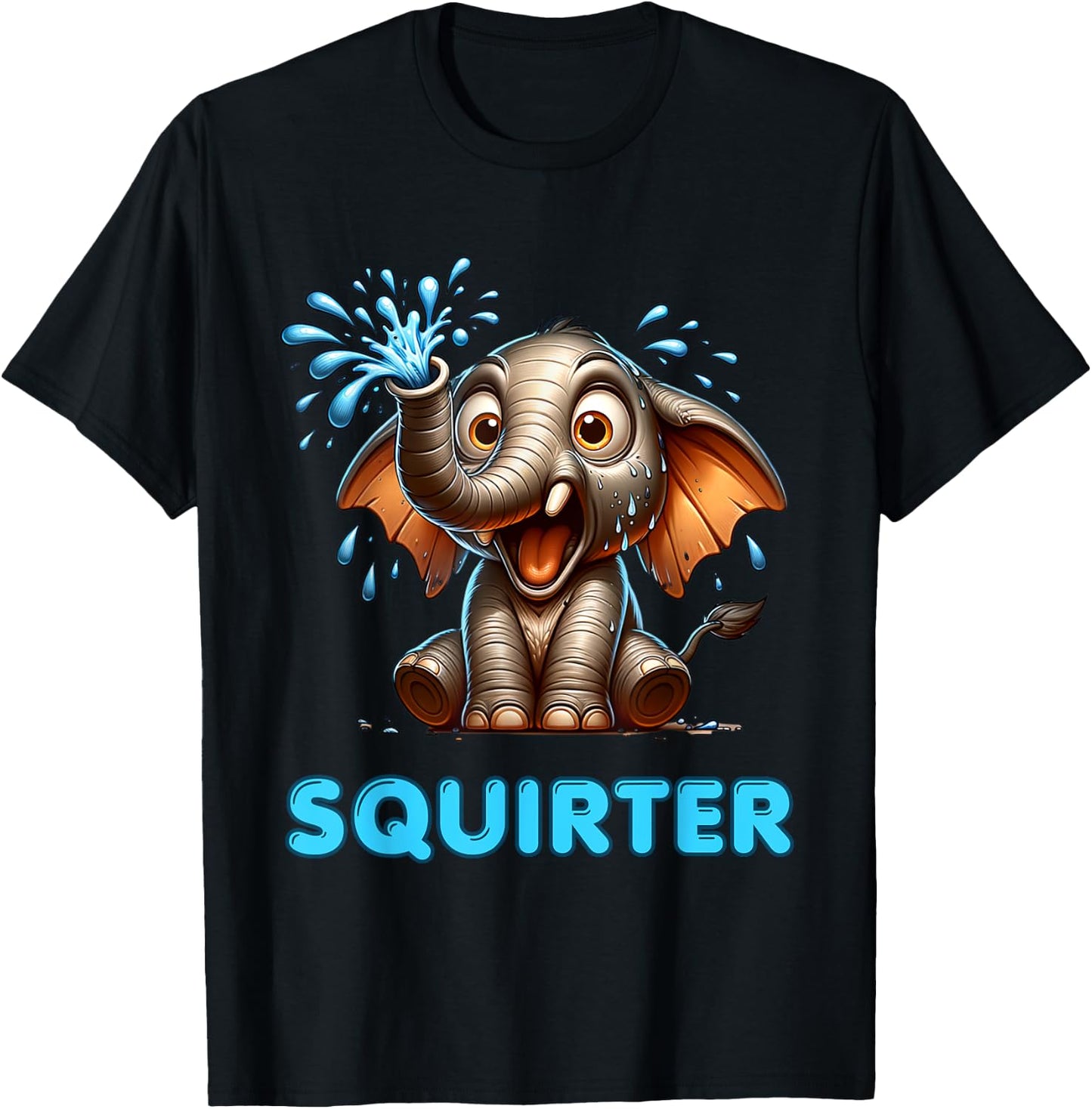 Funny Elephant Squirter Hen Party Bachelorette adult humor T-Shirt - T-Shirt | Black