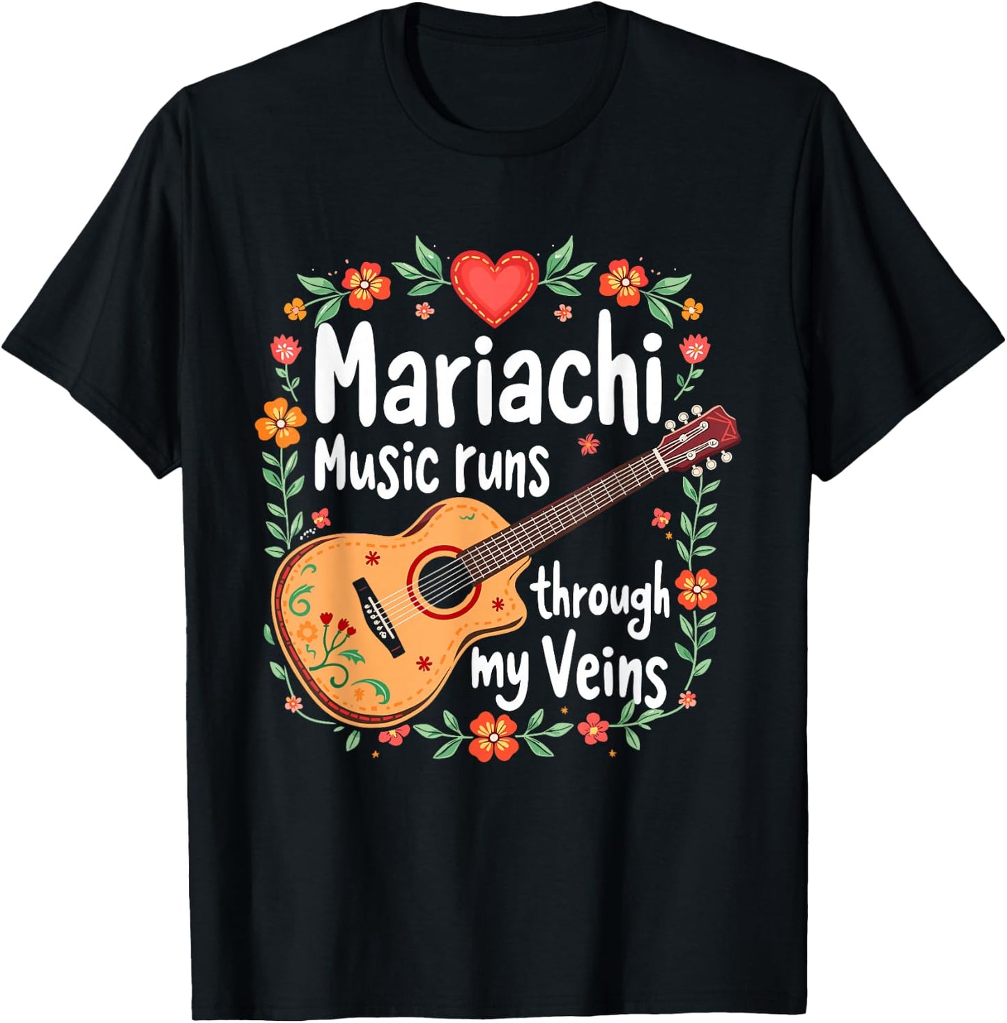 Traditional Mexican Cultural Music Mariachi Lover Fiesta T-Shirt - T-Shirt | Black