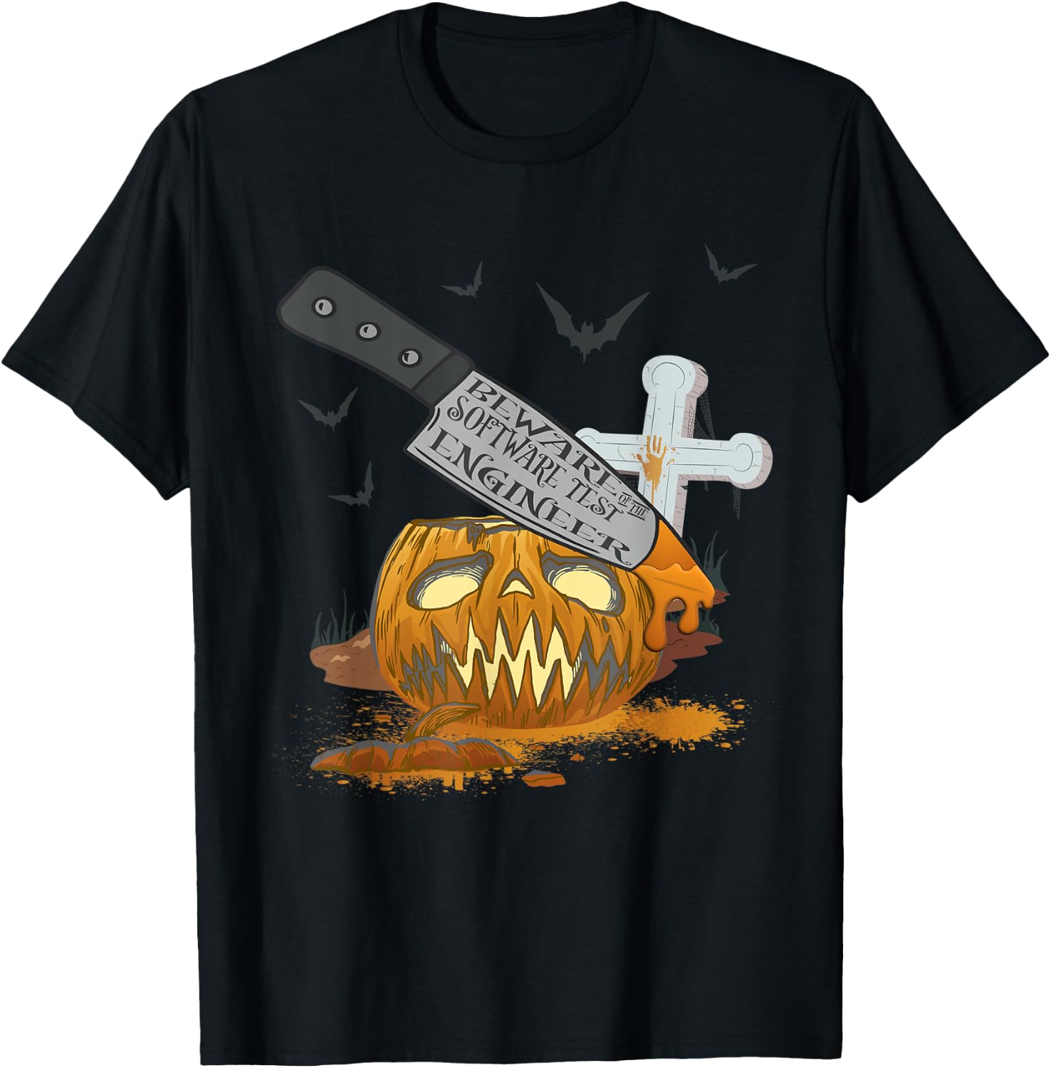 Software Test Engineer Funny Halloween Party T-Shirt - T-Shirt | Black