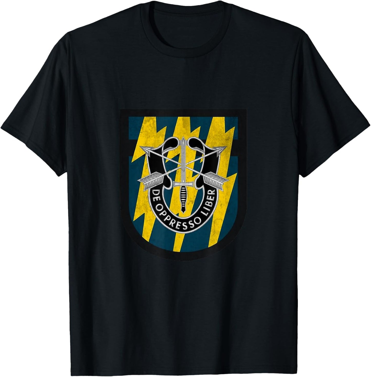 12th Special Forces Group Airborne De Oppresso Liber Veteran T-Shirt - T-Shirt | Black