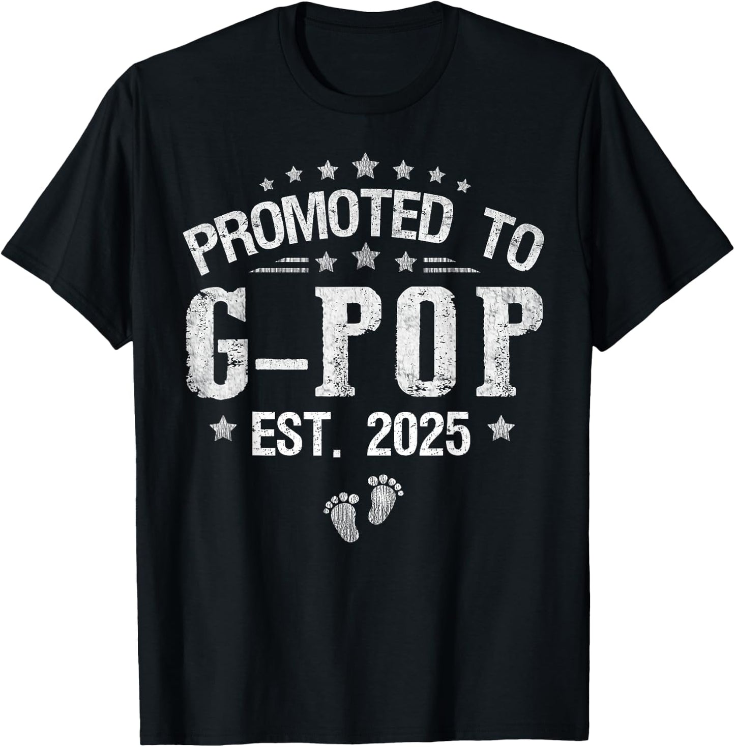 Promoted To G-Pop est.2025 Father's Day First time G-Pop T-Shirt - T-Shirt | Black