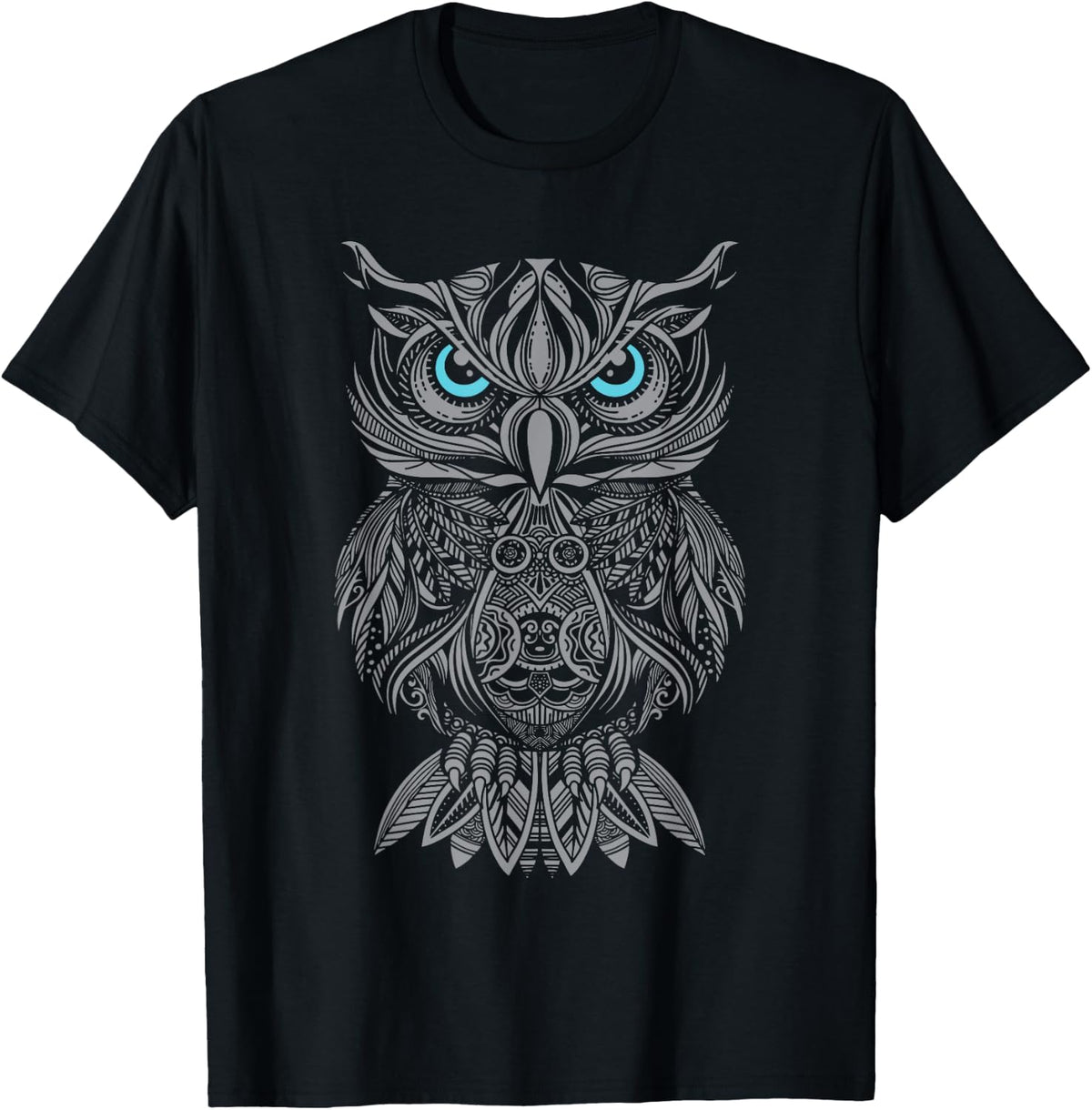 Steampunk Hipster Owl - Birds Ornithologist Animal Lover T-Shirt - T-Shirt | Black