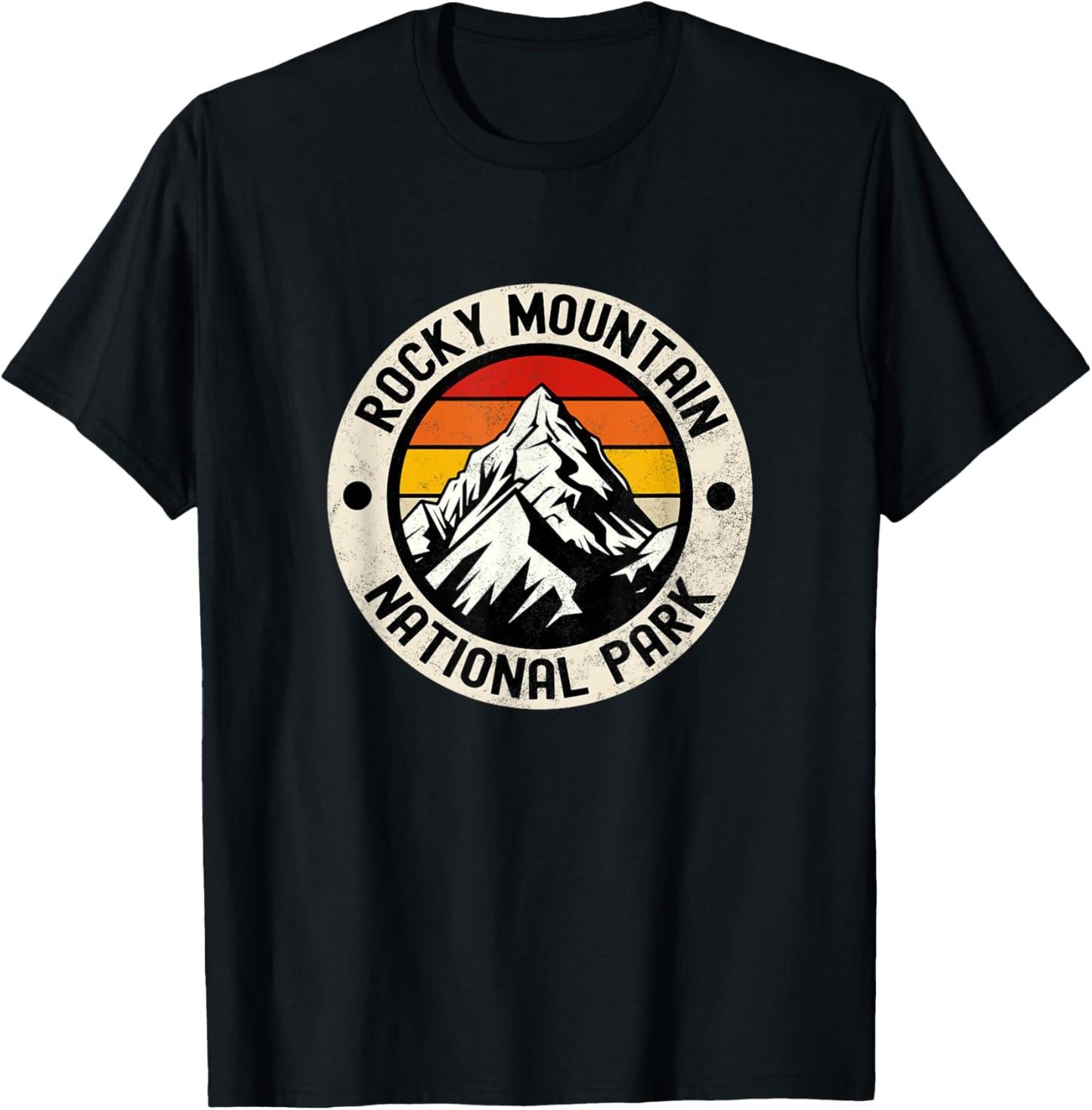 Vintage Rocky Mountain National Park Nature Lover T-Shirt - T-Shirt | Black