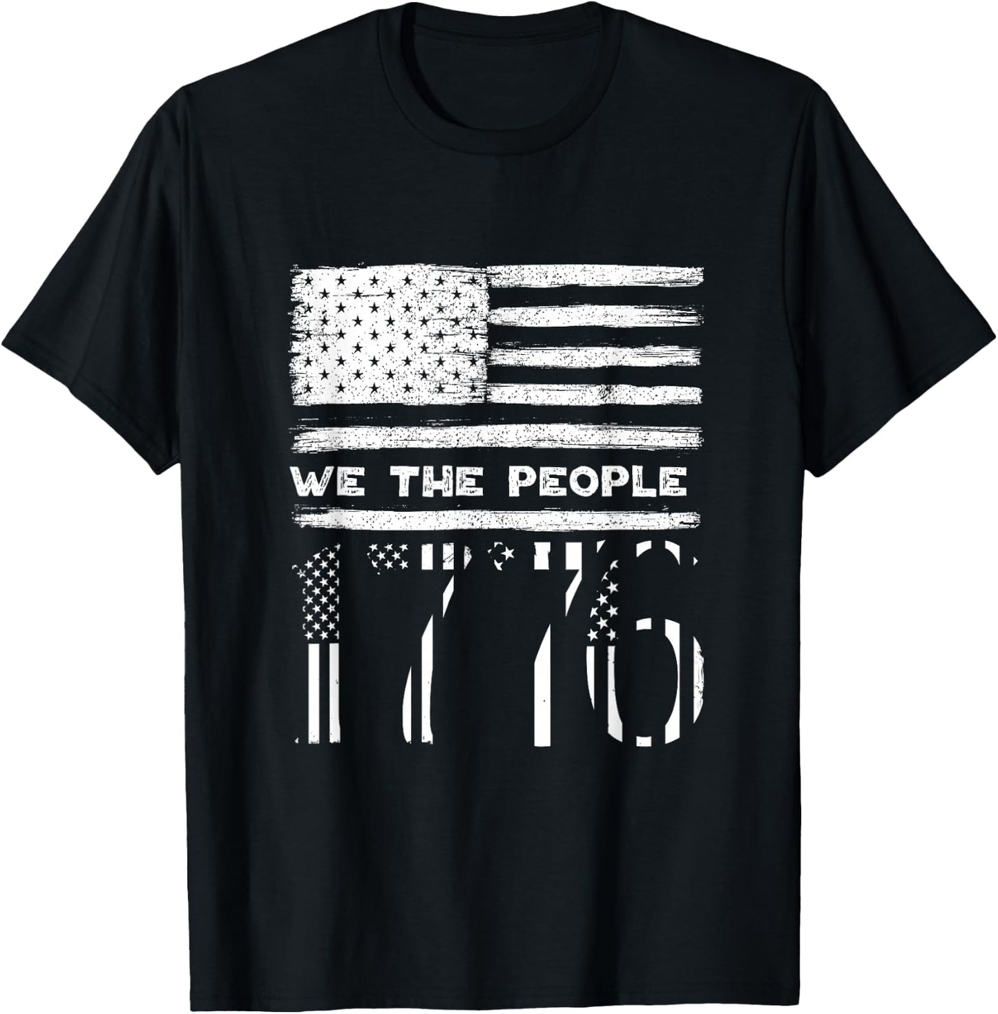 Fourth of July We the People 1776 Shirt USA Constitution T-Shirt - T-Shirt | Black