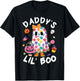 Daddy’s Lil Boo Halloween Costume Toddler Girl Daughter Kids T-Shirt - T-Shirt | Black