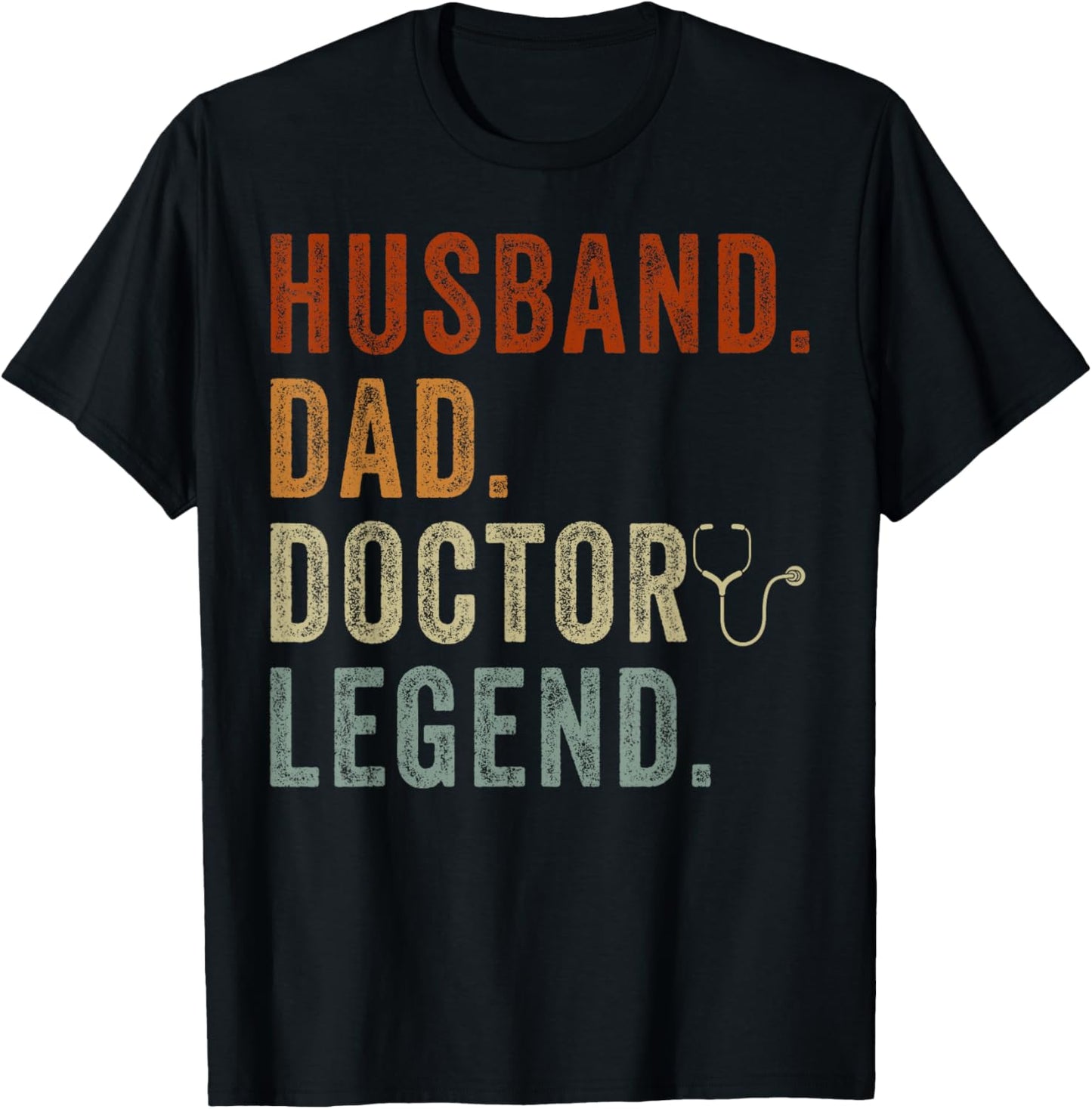 Husband Dad Doctor Medical School Students T-Shirt - T-Shirt | Black