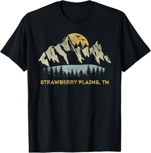 Strawberry Plains Tennessee Mountain Sunset Sunrise TN T-Shirt - T-Shirt | Black