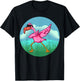 Dabbing Flamingo Wearing Sunglass - Dab Dance Flamingo Lover T-Shirt - T-Shirt | Black