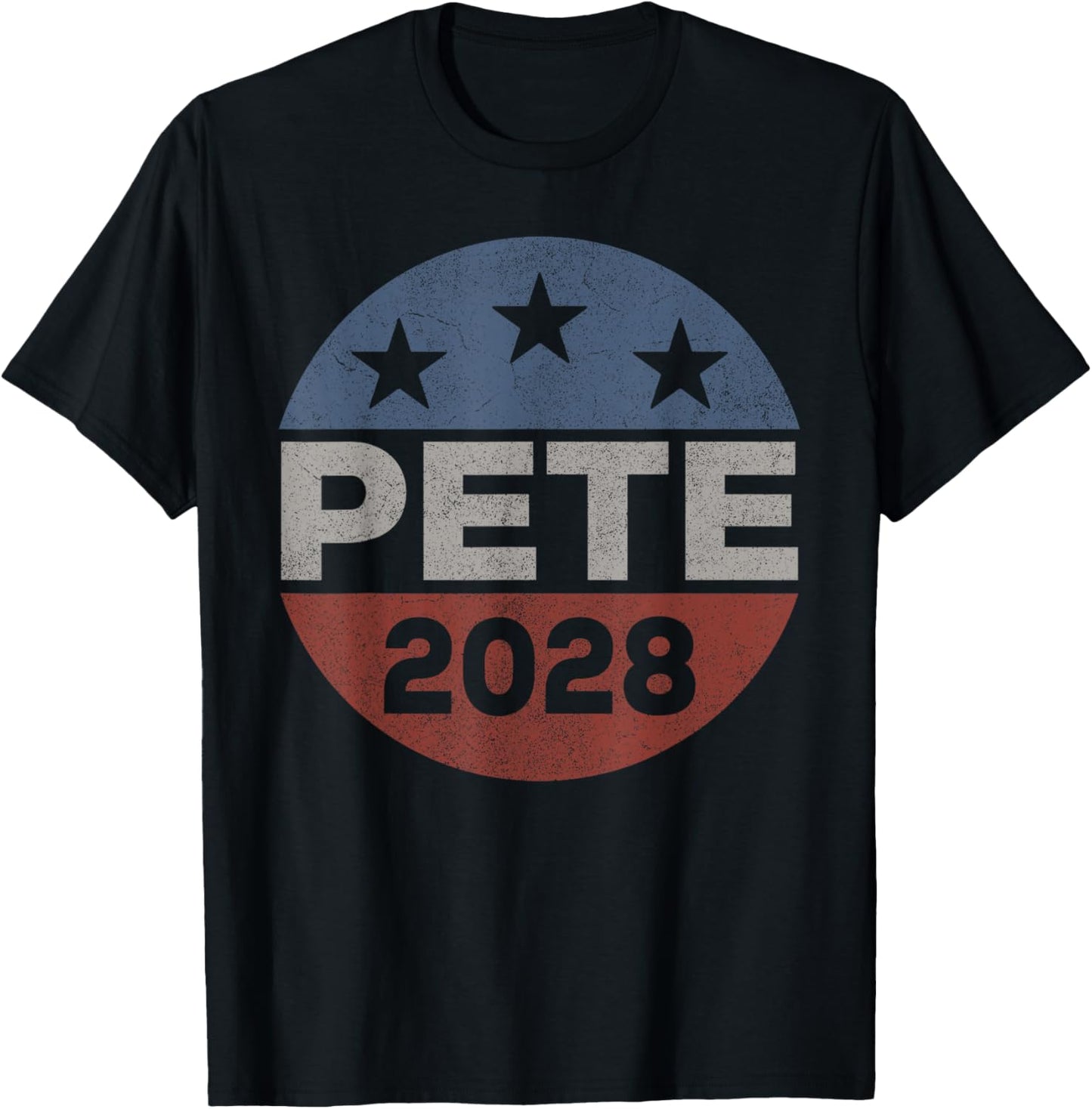 Retro Pete 2028, Pete Buttigieg For President 2028 T-Shirt - T-Shirt | Black
