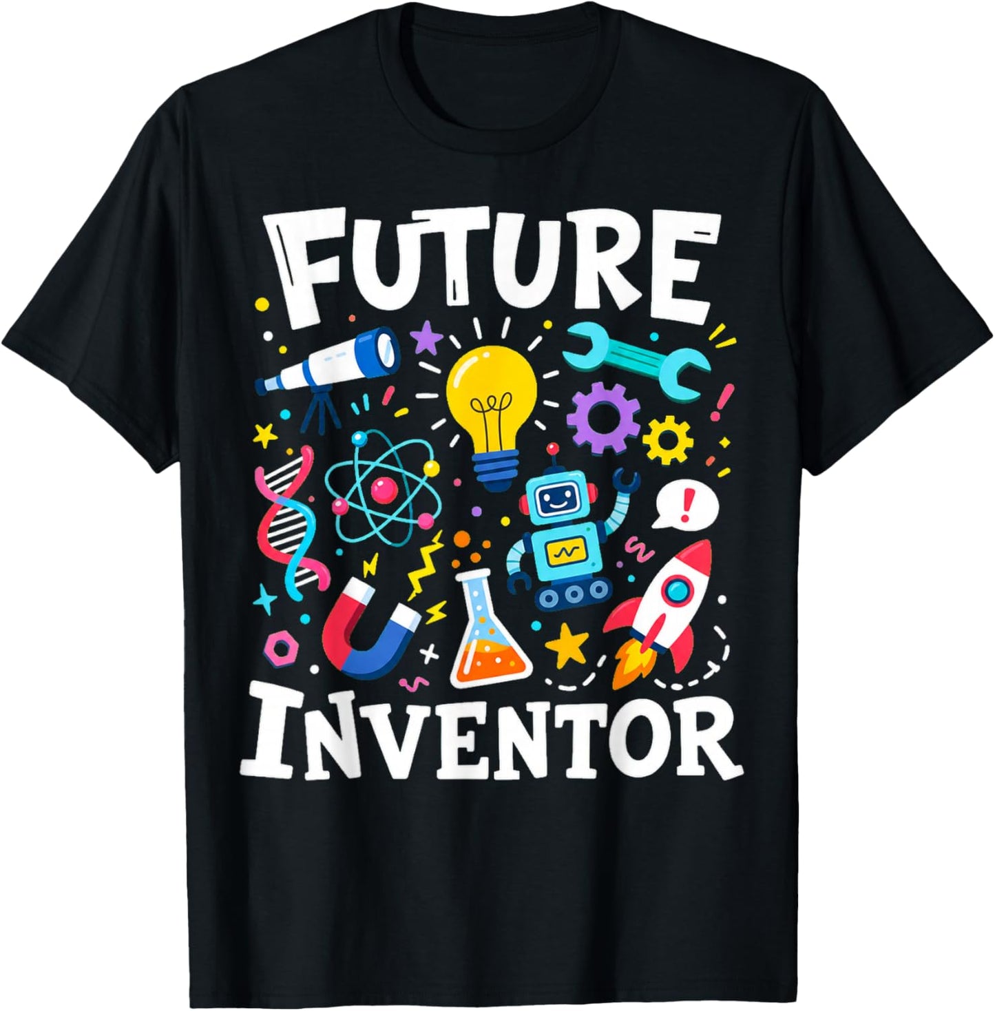 Future Inventor Science and Engineering Design T-Shirt - T-Shirt | Black