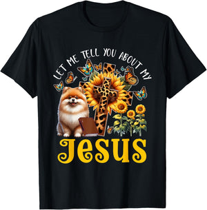 Tell About Jesus Costume Pomeranian Cute Christian Cross T-Shirt - T-Shirt | Black