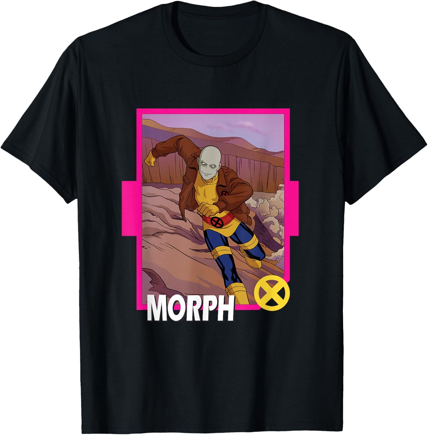 Marvel X-Men '97 Classic Morph Vintage Super Hero Card T-Shirt - T-Shirt | Black