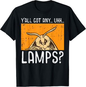 Moth Yall Got Lamps Funny Insect Meme Women Girls Kids Men T-Shirt - T-Shirt | Black