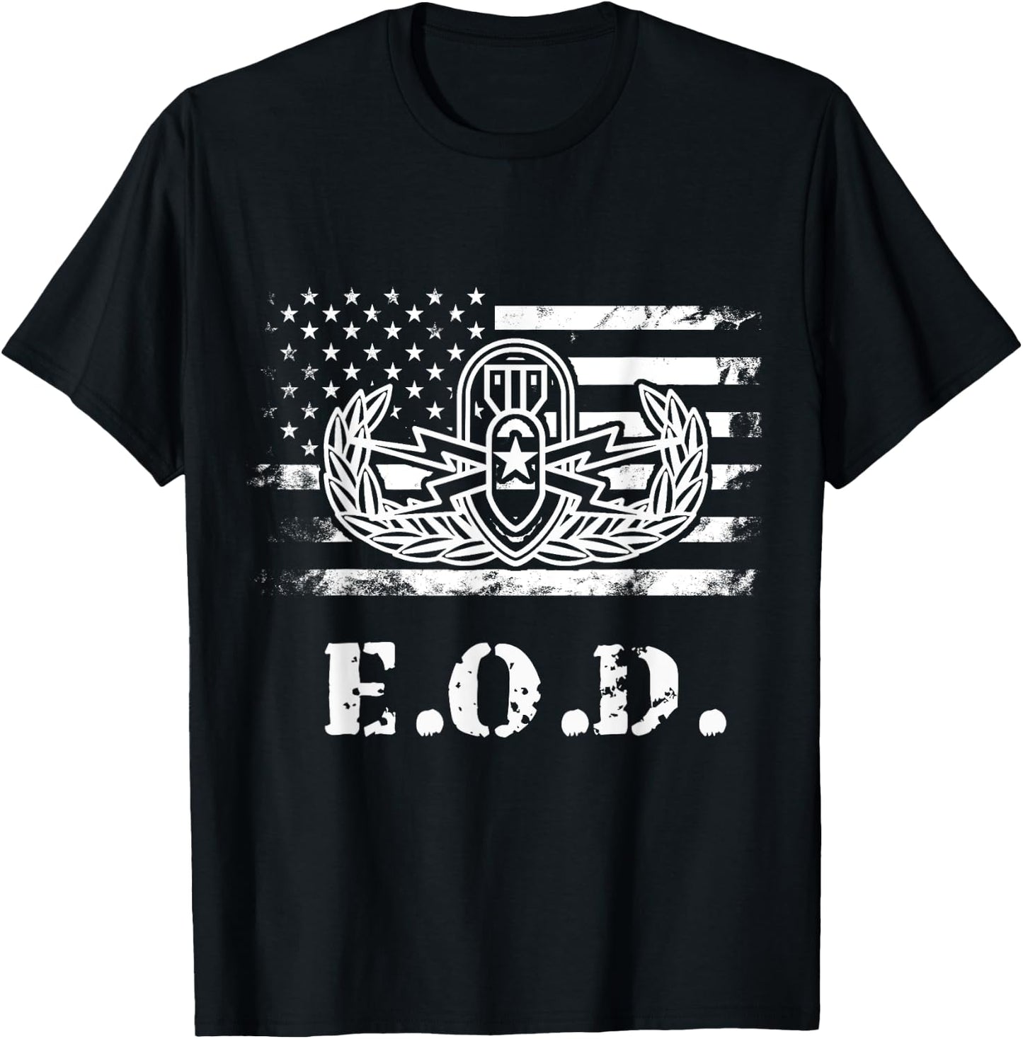 Veterans Loadout US Army EOD Logo - Men's Black Classic Fit Short Sleeve - Small T-Shirt - T-Shirt | Black