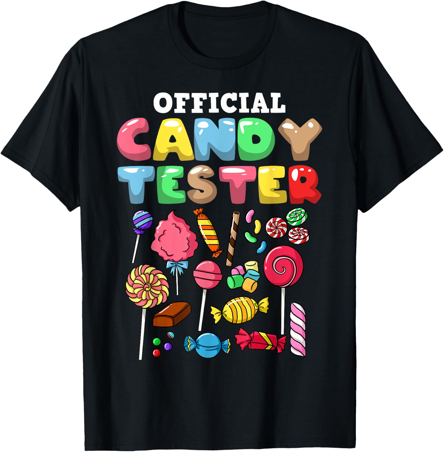 Candy Tester Lollipop Sweets Halloween T-Shirt - T-Shirt | Black