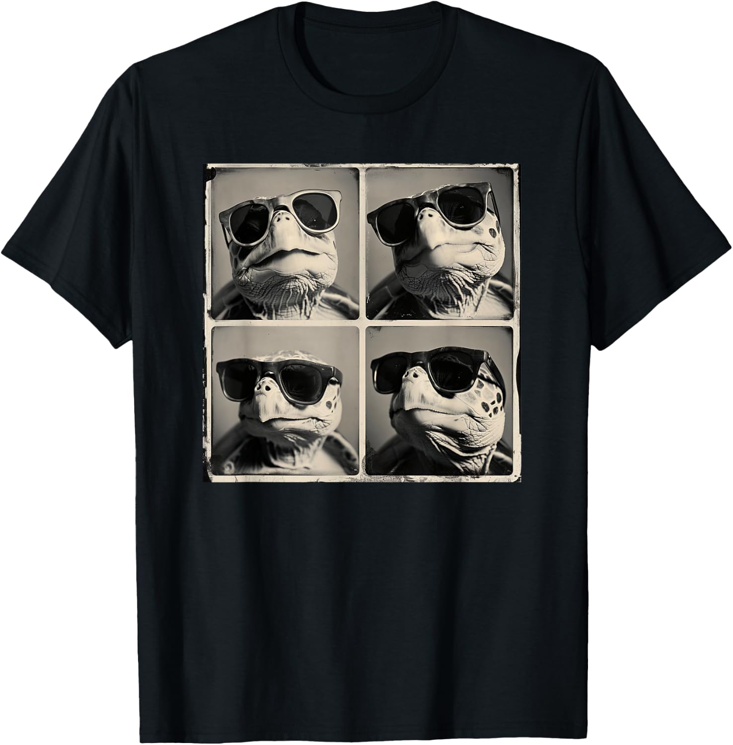 Turtle with Sunglasses Cool Pet Tortoise House Turtle Owner T-Shirt - T-Shirt | Black