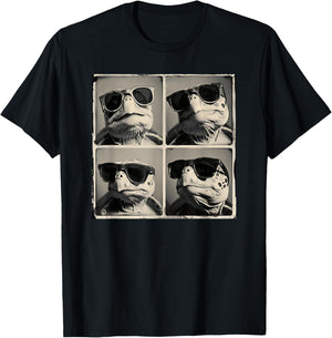 Turtle with Sunglasses Cool Pet Tortoise House Turtle Owner T-Shirt - T-Shirt | Black