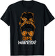CRPS Awareness Messy Bun CRPS Warrior T-Shirt - T-Shirt | Black