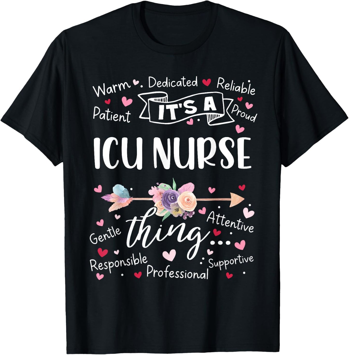 ICU Registered Nurse Intensive Care Unit RN Squad Team Crew T-Shirt - T-Shirt | Black