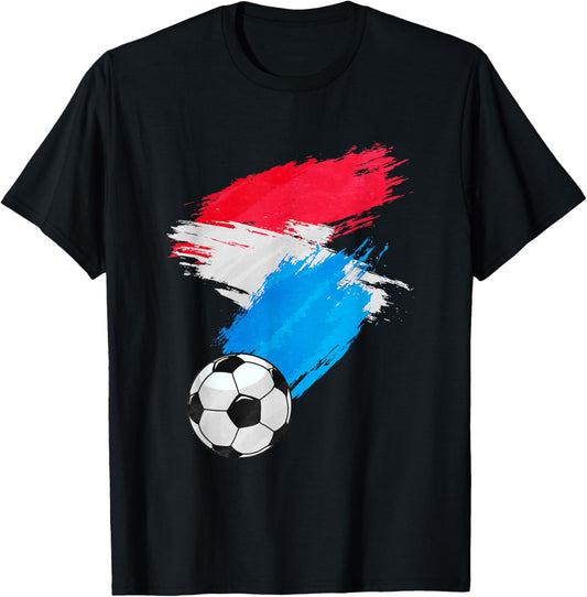 Luxembourg Soccer Football Flag T-Shirt - T-Shirt | Black