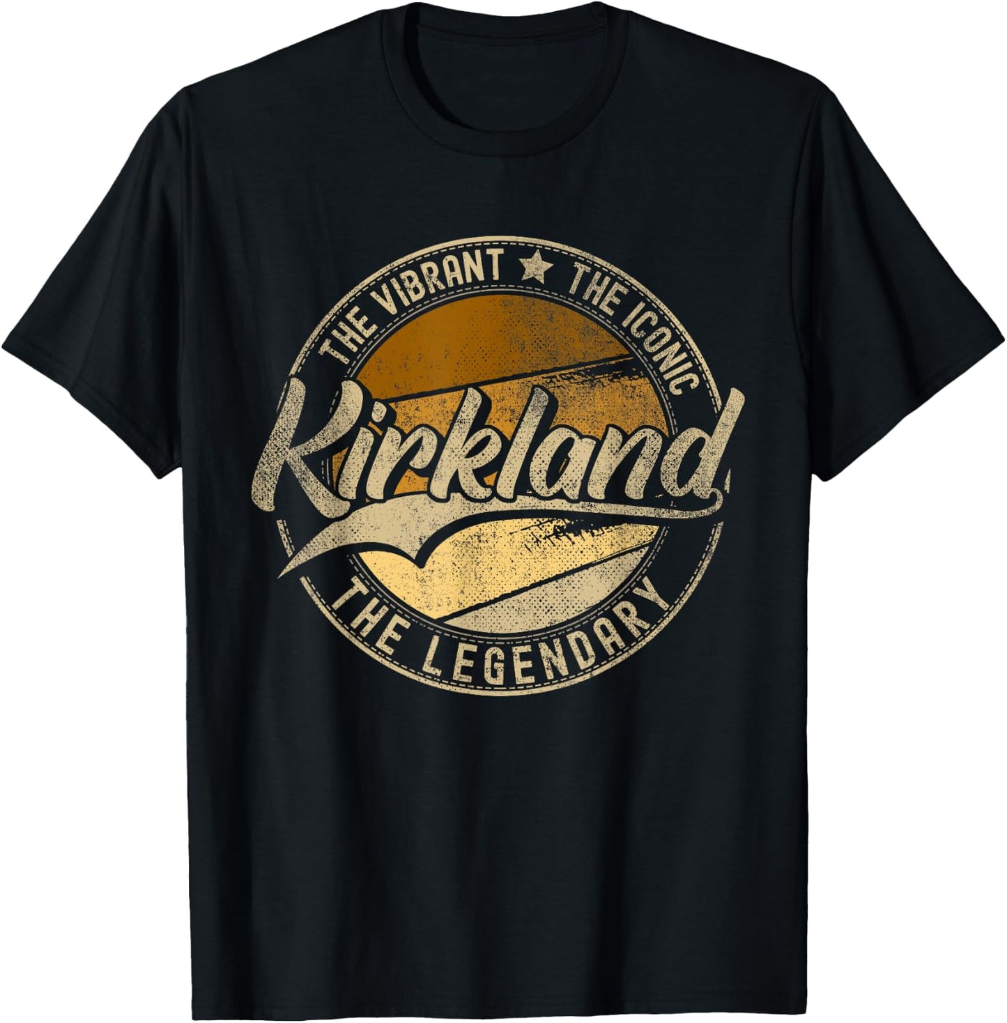 Kirkland WA | Washington | Vintage Distressed T-Shirt - T-Shirt | Black