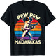 Pew Madafakas Pew Guns Funny Dog Retro Vintage , Small, Black T-Shirt - T-Shirt | Black