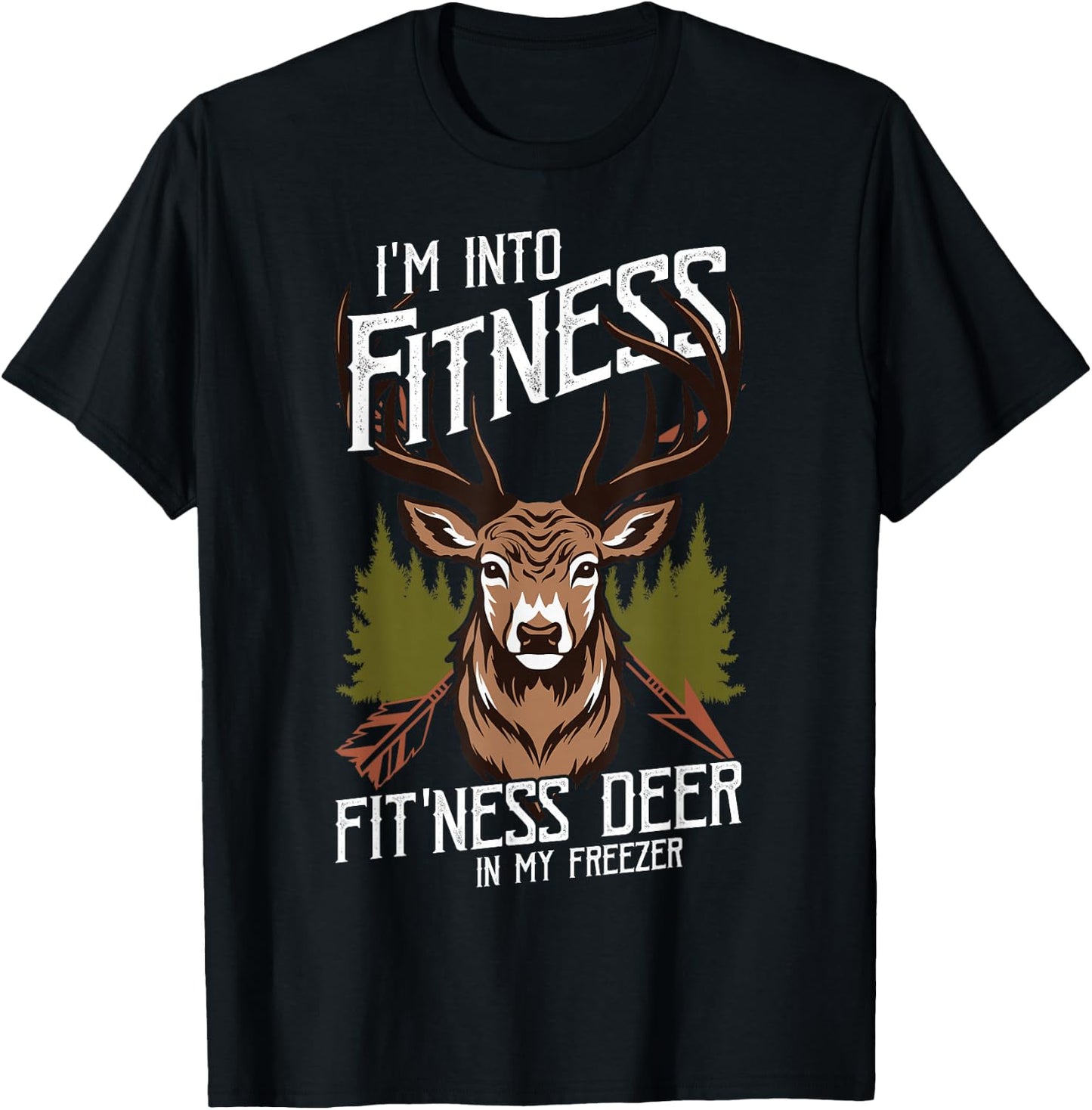 Fitness Deer in my Freezer T-Shirt - T-Shirt | Black