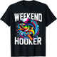 Weekend Hooker Tie Dye Fish Funny Dad Fishing T-Shirt - T-Shirt | Black