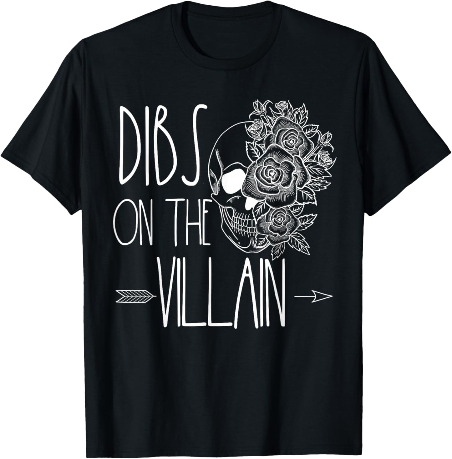 Dibs On The Villain Spicy Books Women Smutty Merch Romantasy T-Shirt - T-Shirt | Black
