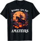 Halloween Horse Riding Lover Brooms Are For Amateurs Funny T-Shirt - T-Shirt | Black