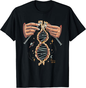 Hands Knitting God Handmade Dna Psalm 139 13 Bible T-Shirt - T-Shirt | Black