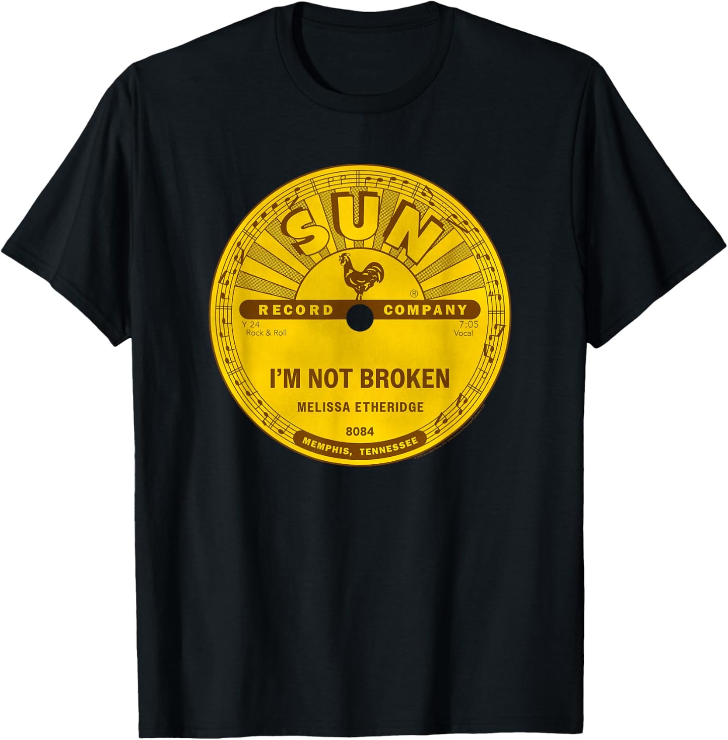 Melissa Etheridge I’m Not Broken Sun Records Label T-Shirt - T-Shirt | Black