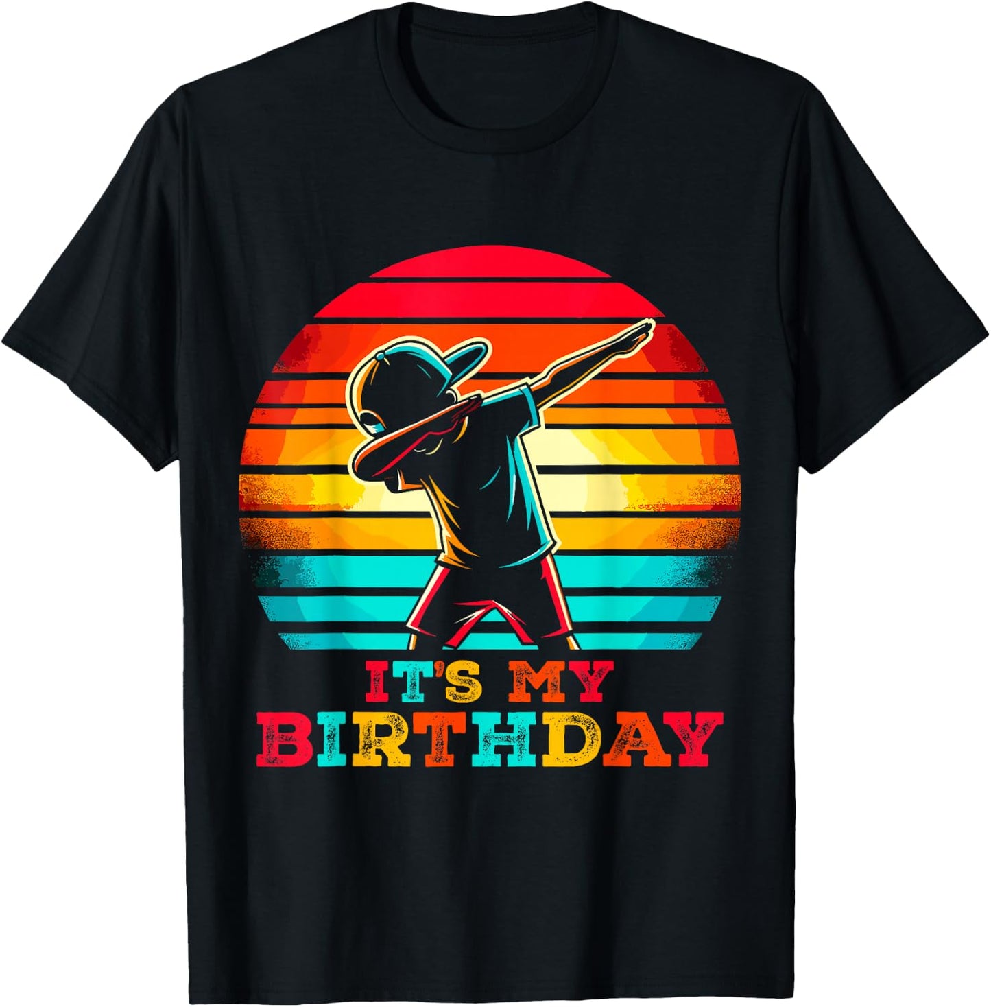 Dabbing Birthday Boy It's my Birthday Party T-Shirt - T-Shirt | Black