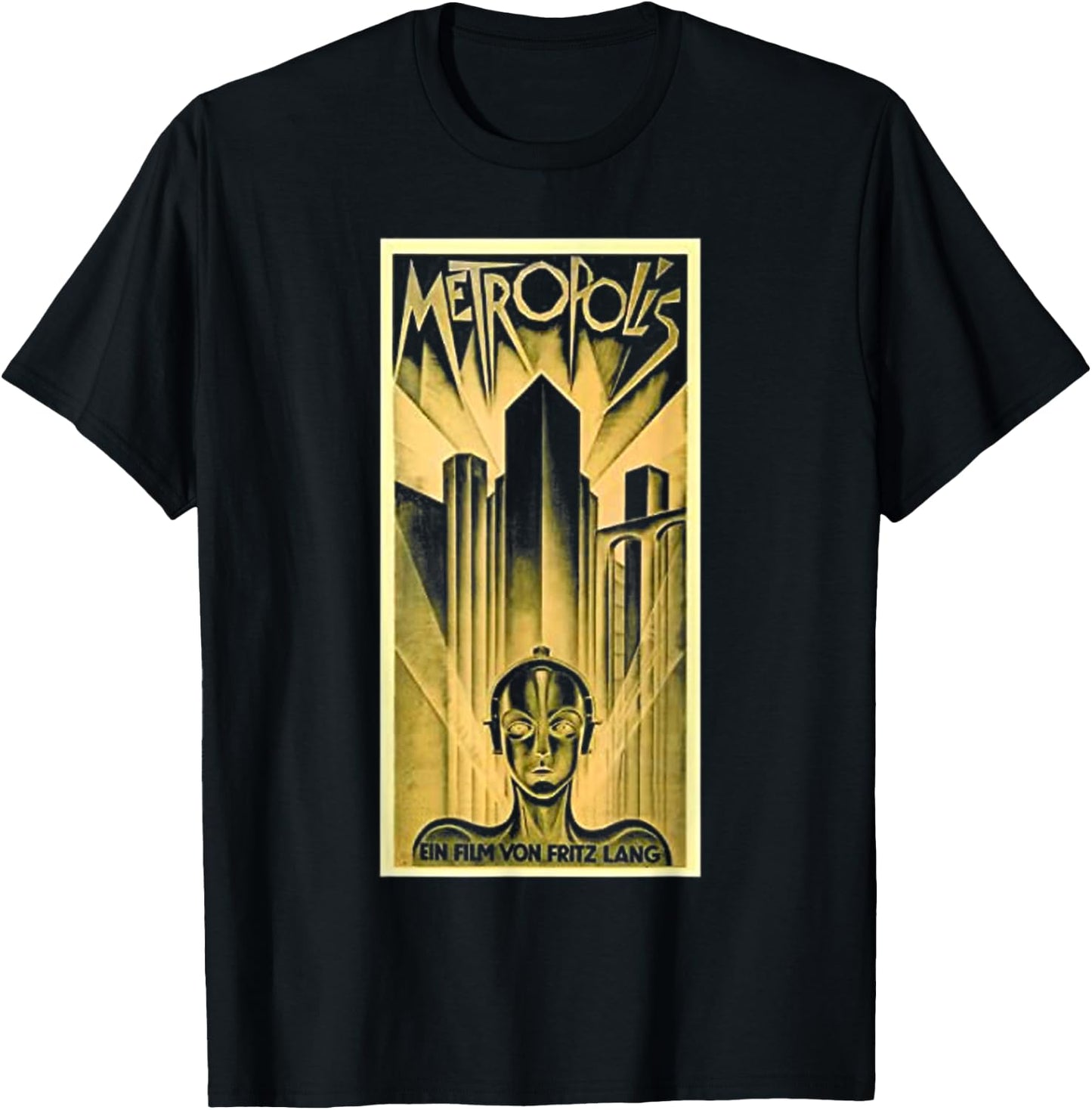 METROPOLIS Silent Movie Classic Science Fiction Poster T-Shirt - T-Shirt | Black