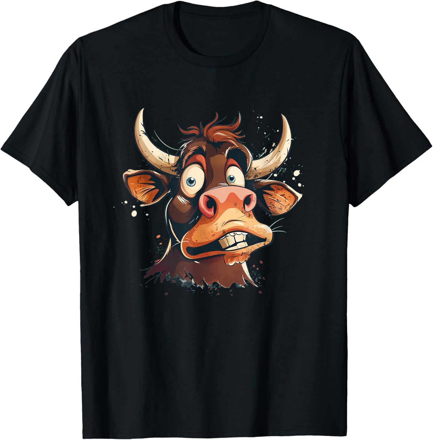Happy Cattle with Horns Costume for Bullocks Lovers T-Shirt - T-Shirt | Black