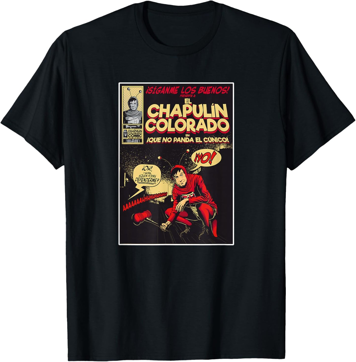 Chapulin Colorado - Fun Desings for Kids, Teen, Women & Men T-Shirt - T-Shirt | Black