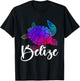 Belize Souvenir Sea Turtle Watercolor T-Shirt - T-Shirt | Black