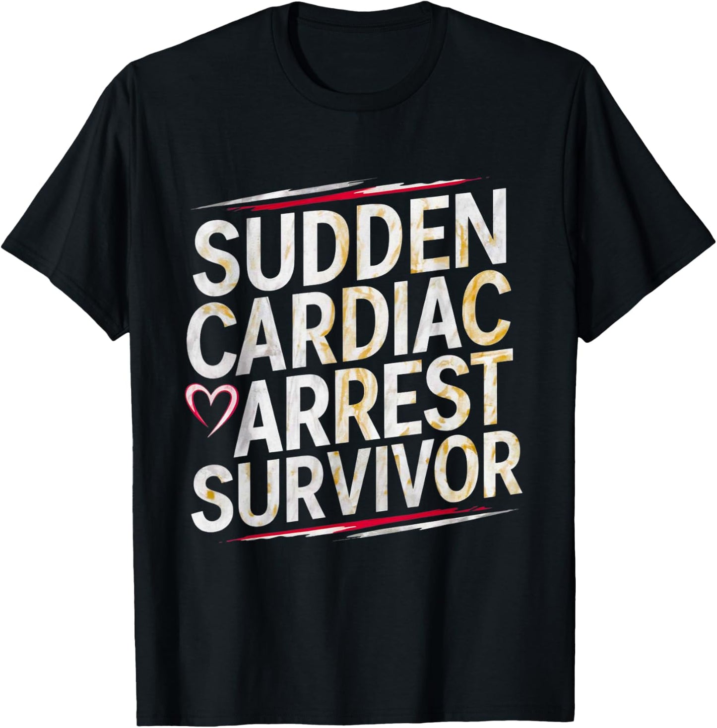 Sudden Cardiac Arrest Survivor Heart Myocardial Infarction T-Shirt - T-Shirt | Black
