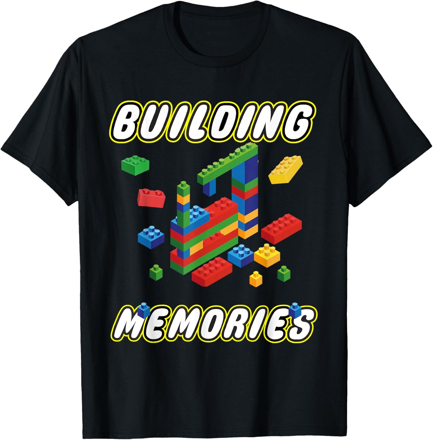 Building Memories Building Bricks Construction Builder T-Shirt - T-Shirt | Black