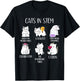 Funny Science Meme Cats In Stem Scientist Nerd Cat Lover T-Shirt - T-Shirt | Black