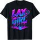 Lax Girl Lacrosse Ice Cream Funny Drip T-Shirt - T-Shirt | Black