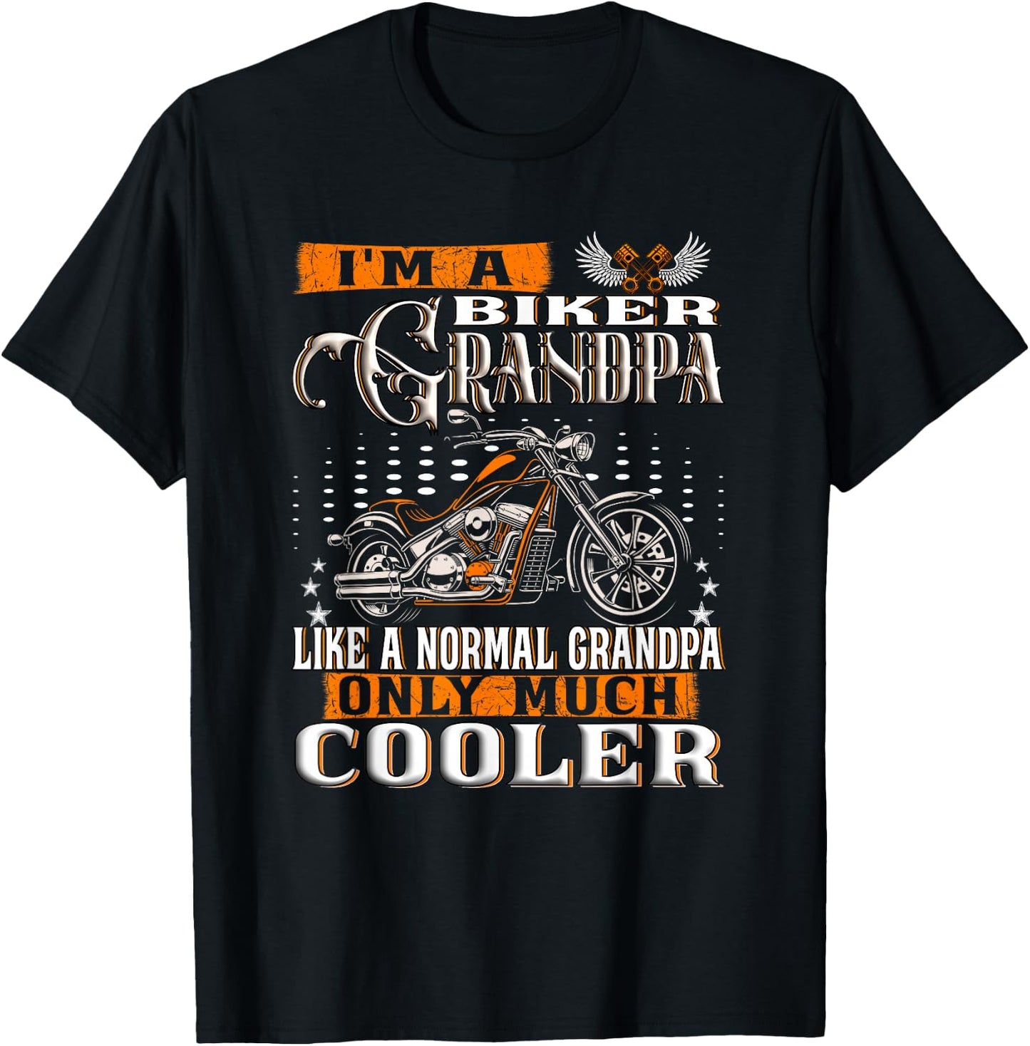Gentlemen Funny - I'm a Biker Grandpa saying motorcycle T-Shirt - T-Shirt | Black