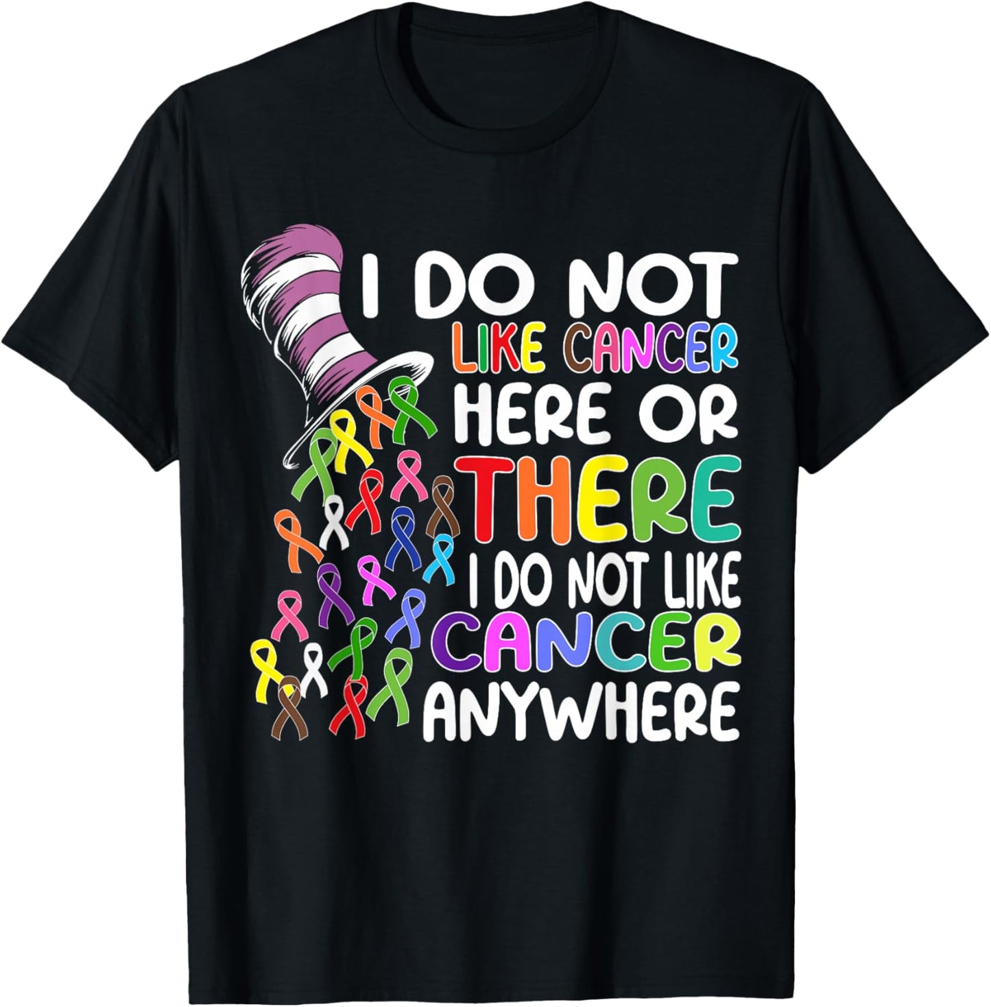 I Do Not Like Cancer Here Or There I Do Not Like Cancer T-Shirt - T-Shirt | Black